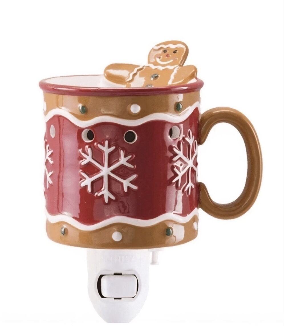 NEW IN BOX Scentsy Gingerbread Man Wax Warmer Mini Wall Plug In Winter Christmas